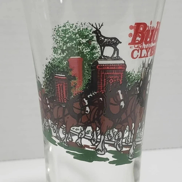 1991 Anheuser -Busch Budweiser Clydesdale  Beer Glasses,Set of 4. - Picture 3 of 10
